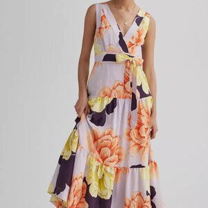 NWT Anthropologie Maeve Floral Wrap Maxi Dress, size 0